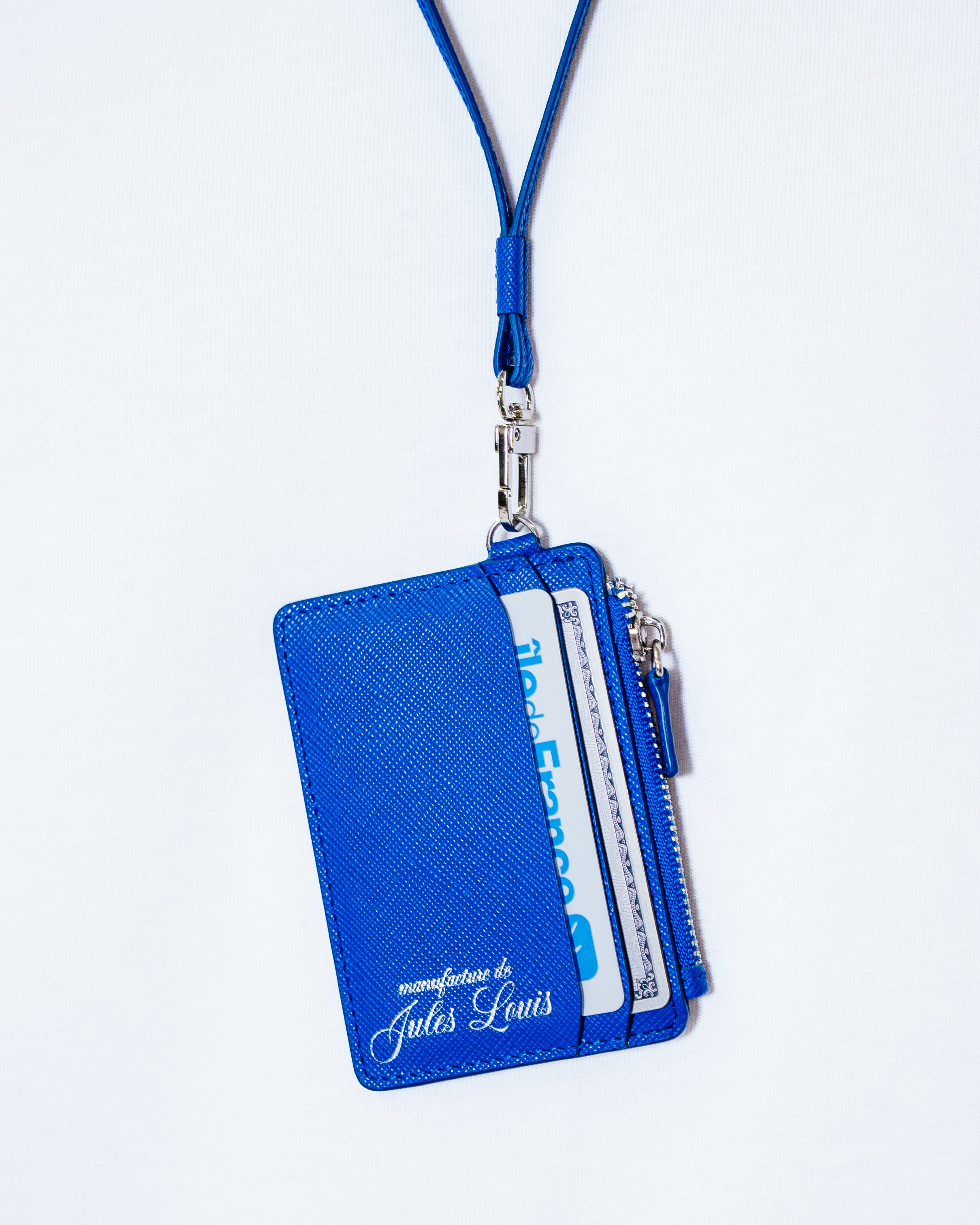 BLEU SAFFIANO CARDHOLDER