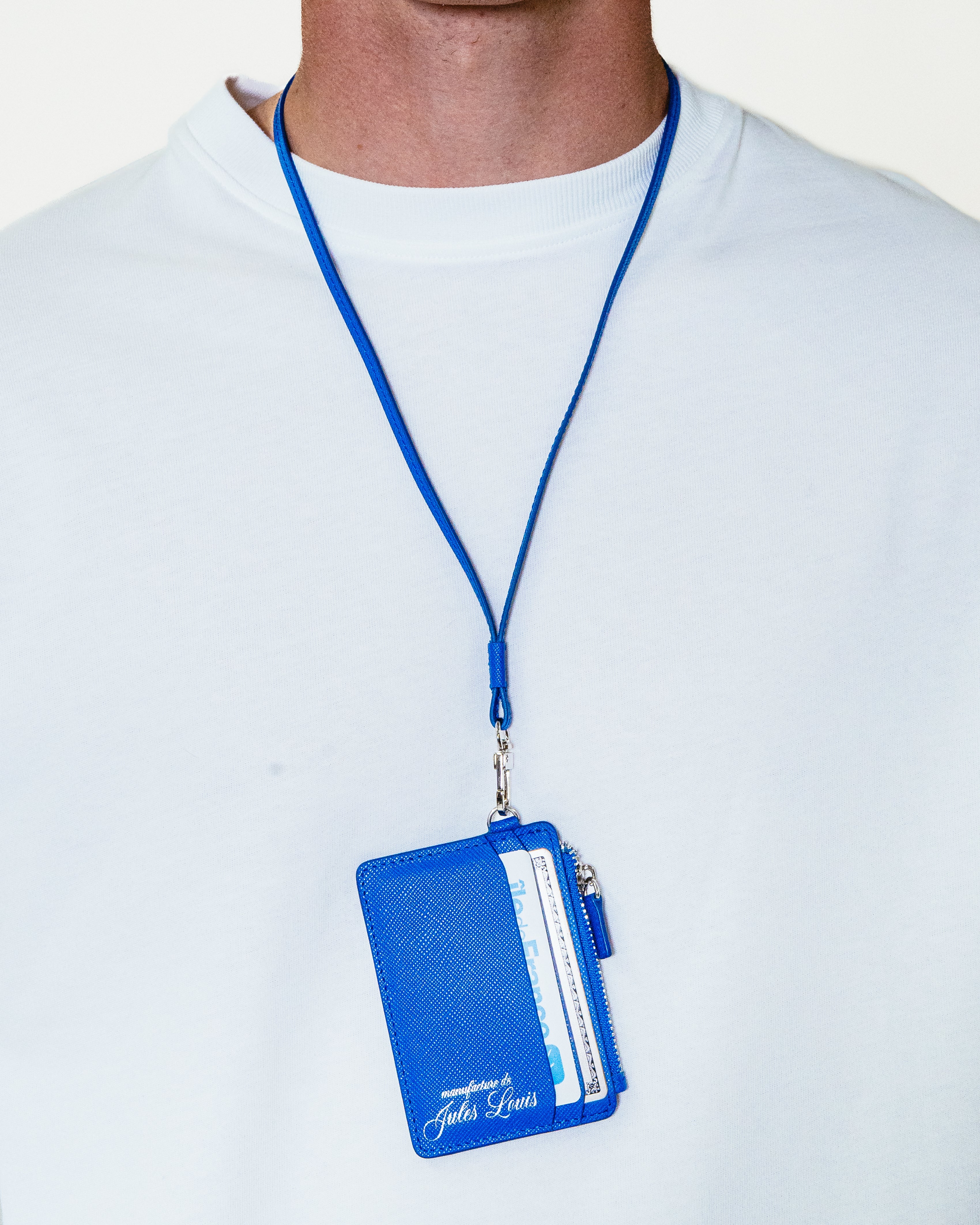 BLEU SAFFIANO CARDHOLDER