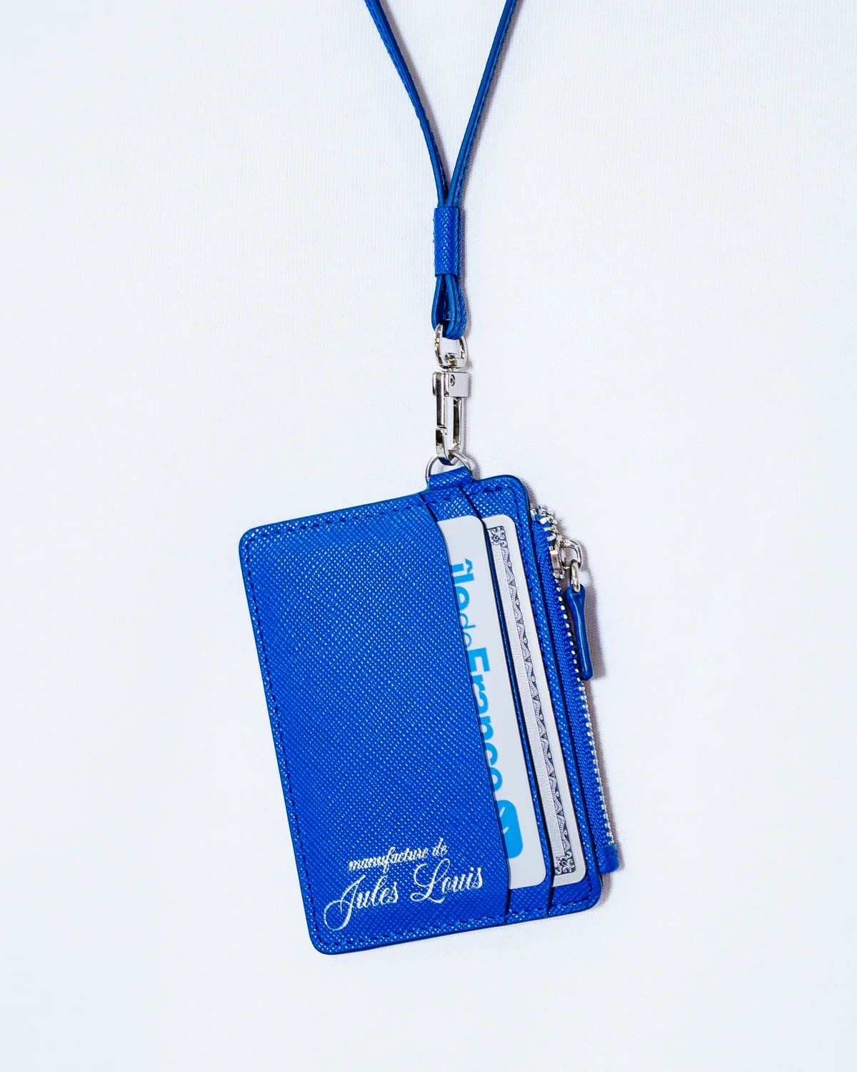 BLEU SAFFIANO CARDHOLDER